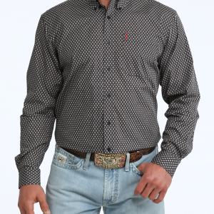 Men's Modern Fit Button-Down Western Shirt