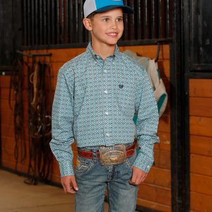 Boy's Button-Down Western Shirt