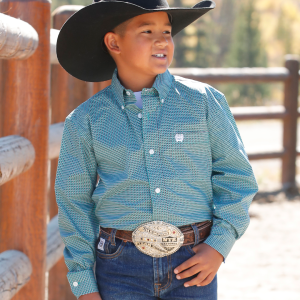 Boy's Button-Down Western Shirt
