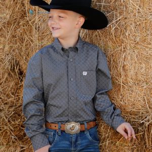 Boy's Button-Down Western Shirt