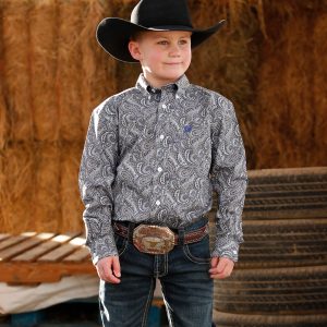 Boy's Button-Down Western Shirt