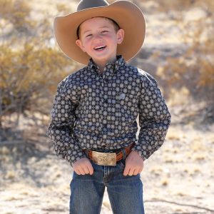 Boy's Button-Down Western Shirt