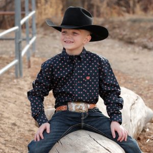 Boy's Button-Down Western Shirt