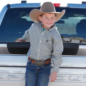 Boy's Button-Down Western Shirt