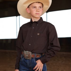 Boy's Button-Down Western Shirt