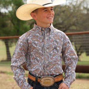 Boy's Button-Down Western Shirt