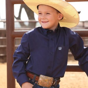 Boy's Button-Down Western Shirt