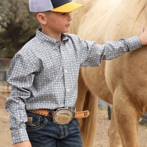 Boy's Button-Down Western Shirt