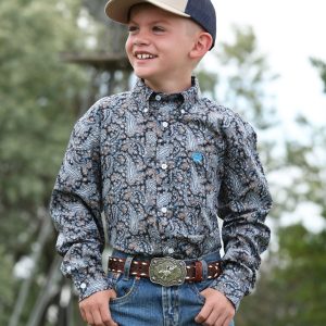 Boy's Button-Down Western Shirt