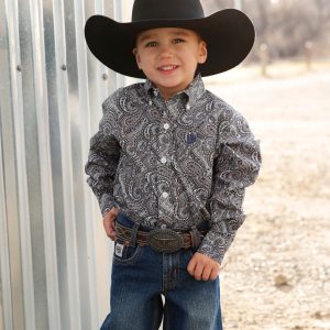 Boy's Button-Down Western Shirt
