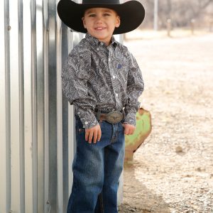 Boy's Button-Down Western Shirt
