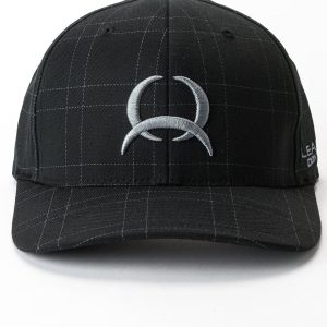 Men's Fitted Flexfit Lead Don't Follow Cap with Tech Logo - Black Plaid