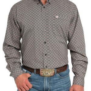 Men's Stretch Classic Fit Button-Down Western Shirt