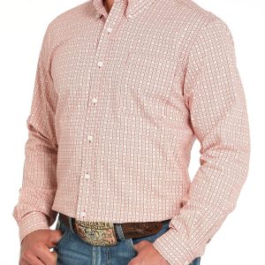 Men's Modern Fit Button-Down Western Shirt